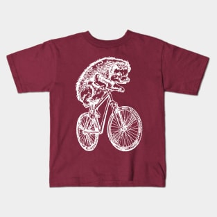 SEEMBO Hedgehog Cycling Bicycle Bicycling Biking Riding Bike Kids T-Shirt